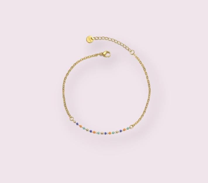 Colorful mini beads anklet