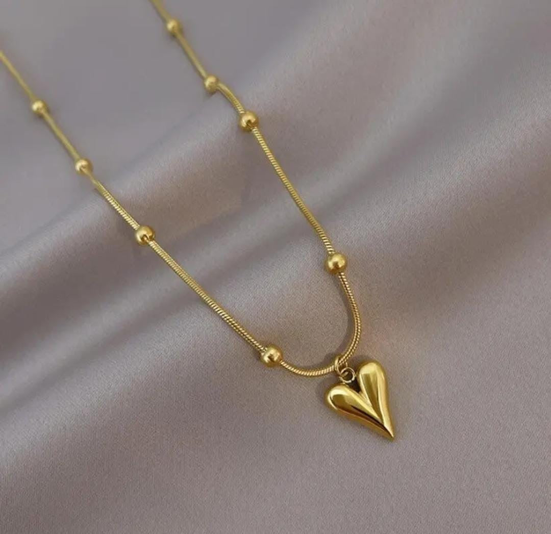 Golden heart necklace