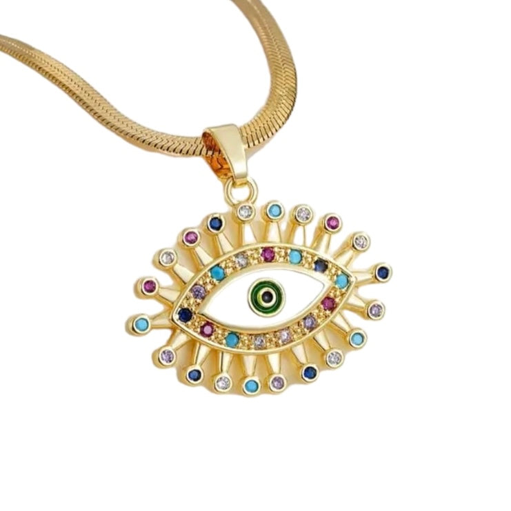 Gold Evil Eye Necklace