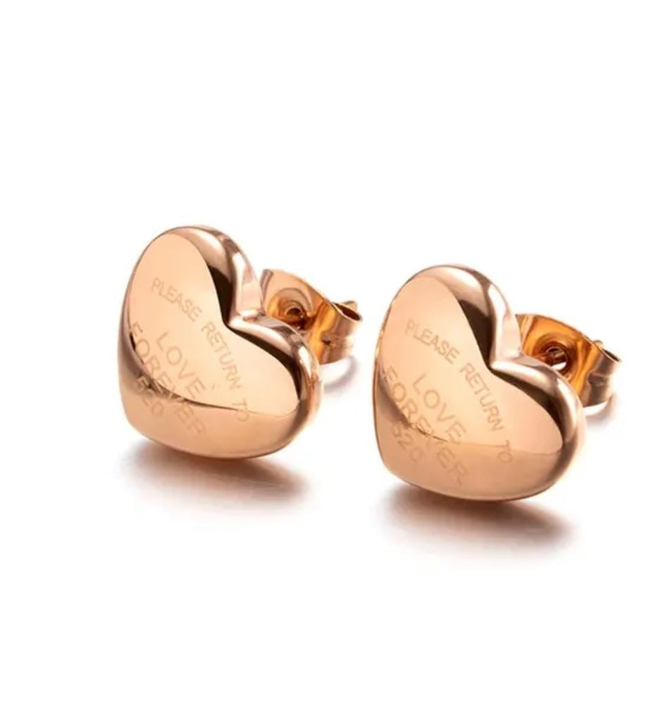 Chunky heart earring